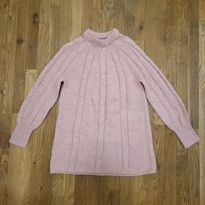 Soft Surroundings Womens Winter Everyday‎ Pullover Mock Neck Sweater Soft Pink S
